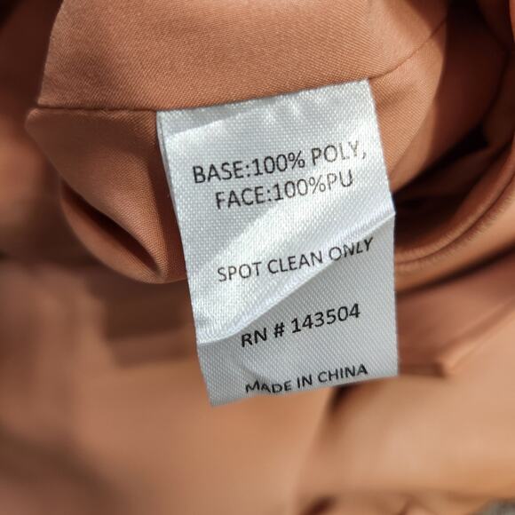 Marie Oliver Maeve Moto Jacket Vegan Leather in Beige Blush, S - Picture 11 of 11